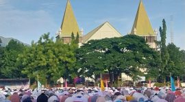 Suasana Sholad Id di Lapangan Umum Kota Baru Maumere, Sabtu (21/3)