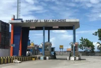 Pintu masuk Pelabuhan Laurens Say Maumere
