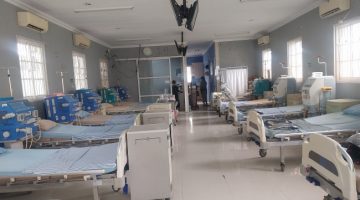 Suasana ruangan Unit Hemodialisis di RSUD TC Hillers Maumere, Senin (18/5), tanpa ada pasien cuci darah 