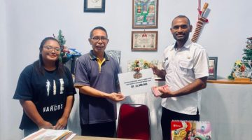 PSSM serahkan bantuan untuk pembangunan Gereja Santo Gabriel Waioti, Rabu (20/5)