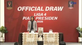 Eks striker Timnas Indonesia Budi Sudaryono saat mengambil drawing pembagian grup 64 Besar Liga 4 Piala Presiden 2026