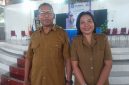 Kepala SMKS Yohanes XXIII Bernad Keytimu bersama Tim Promosi Maria Inarti Yufrianti Iry