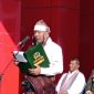 Bupati Sikka Juventus Prima Yoris Kago membacakan amanat Kepala BPIP pada saat peringatan Hari Lahir Pancasila, Senin (1/6)