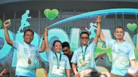 Suasana Health Fun Run HUT ke-58 BPJS Kesehatan, Minggu (28/6)