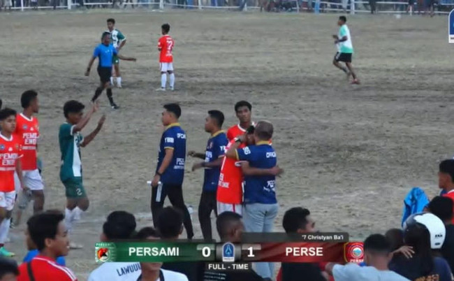 Perse Ende menang tipis atas Persami Maumere pada lanjutan Piala Suratin 2026, Selasa (28/7) di Gelora Samador da Cunha Maumere