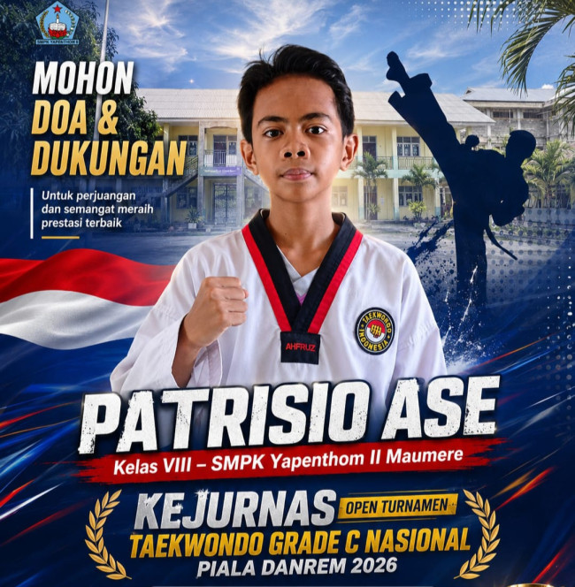 Patrisio Ase, pelajar SMPK Yapenthom 2 Maumere