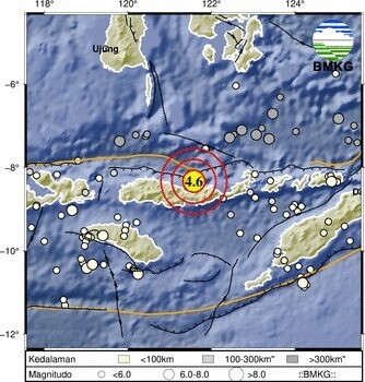 Info gempa bumi susulan Jumat (4/9) pagi tadi