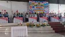 Enam tim peserta Sesi 2 Lomba Cerdas Cermat 4 Pilar Kebangsaan di Aula Jeremias Pareira SMKS Yohanes XXIII Maumere, Senin (19/10