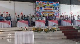 Enam tim peserta Sesi 2 Lomba Cerdas Cermat 4 Pilar Kebangsaan di Aula Jeremias Pareira SMKS Yohanes XXIII Maumere, Senin (19/10